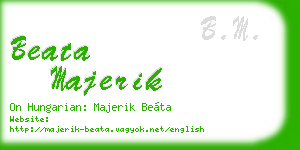 beata majerik business card